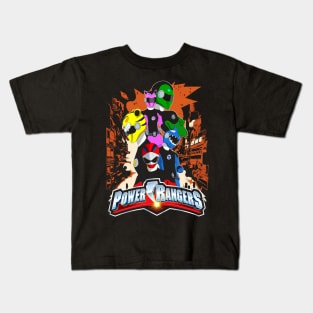 Blue Power Ranger's Electrifying Moment Kids T-Shirt